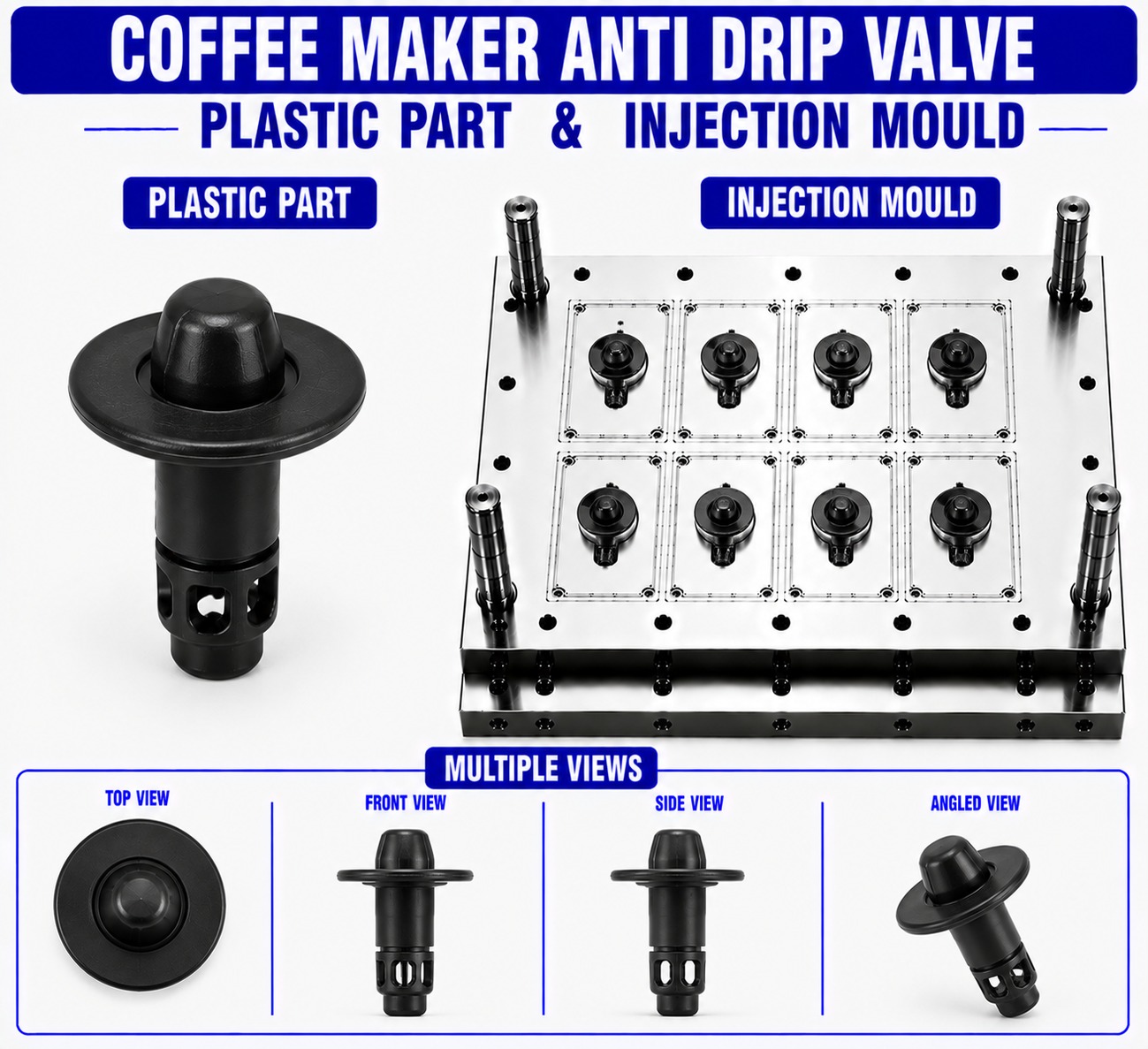 Coffee Maker Plastic Anti Drip Valve Mould and Moulding Services